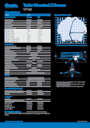 Vontatható csuklógémes munkaállványok Genie TMZ 50/30