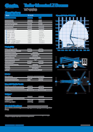 Vontatható csuklógémes munkaállványok Genie TZ34/20