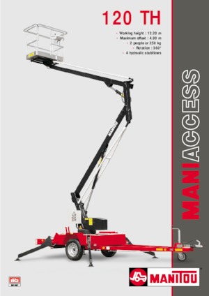 Vontatható csuklógémes munkaállványok Manitou 120 TH