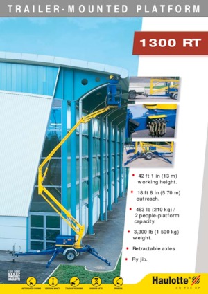 Vontatható csuklógémes munkaállványok Haulotte 1300 RT