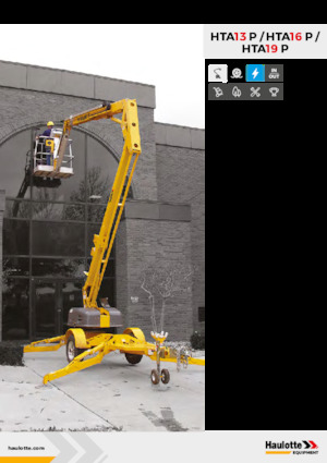 Tehergépkocsira szerelt csuklógémes munkaállványok Haulotte HTA16 P