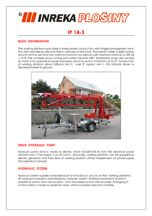 Vontatható csuklógémes munkaállványok Inreka IP 14-3