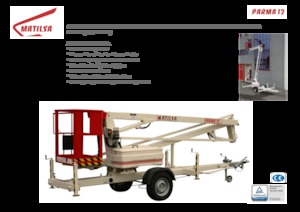 Tehergépkocsira szerelt csuklógémes munkaállványok Matilsa Parma 12