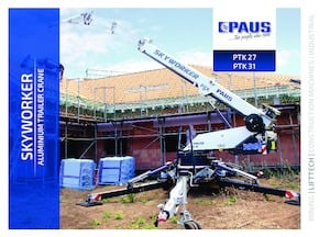 Tehergépkocsira szerelt csuklógémes munkaállványok Paus PTK 31