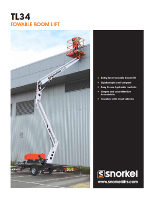 Vontatható csuklógémes munkaállványok Snorkel TL34