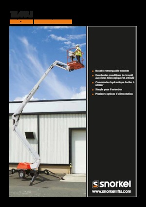 Vontatható csuklógémes munkaállványok Snorkel TL49J