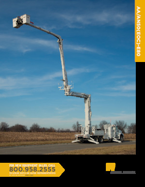 Tehergépkocsira szerelt csuklógémes munkaállványok Altec AN50-E80