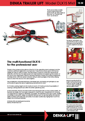 Vontatható csuklógémes munkaállványok Denka-Lift - Rothlehner DLX 15