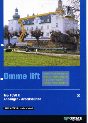 Vontatható csuklógémes munkaállványok OMMELIFT Omme 1550 EZX