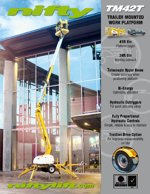 Vontatható csuklógémes munkaállványok Niftylift TM 42 T
