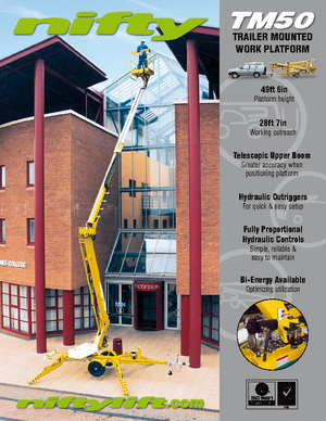 Vontatható csuklógémes munkaállványok Niftylift TM 50