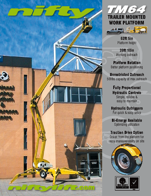 Vontatható csuklógémes munkaállványok Niftylift TM 64