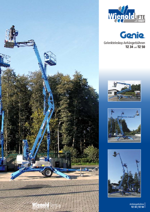 Vontatható csuklógémes munkaállványok Genie TMZ 34/20 DC