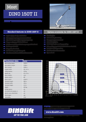 Vontatható teleszkópos munkaállványok Dino Lift Dino 150T II