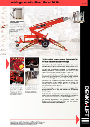 Vontatható teleszkópos munkaállványok Denka-Lift - Rothlehner DK 18