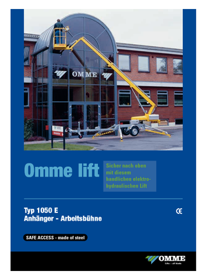 Vontatható teleszkópos munkaállványok OMMELIFT Omme 1050E