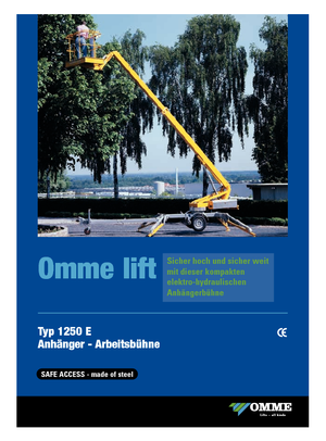 Vontatható teleszkópos munkaállványok OMMELIFT Omme 1250 EBZ