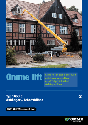 Vontatható teleszkópos munkaállványok OMMELIFT Omme 1650EB