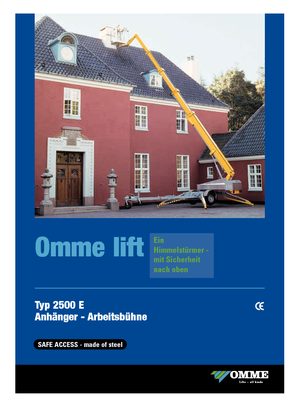 Vontatható teleszkópos munkaállványok OMMELIFT Omme 2500EBB