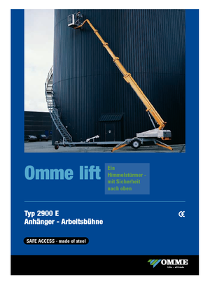 Vontatható teleszkópos munkaállványok OMMELIFT Omme 2900EBB