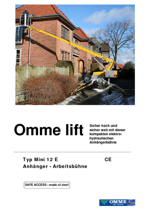 Vontatható teleszkópos munkaállványok OMMELIFT Omme Mini12EBJ