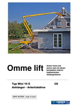 Vontatható csuklógémes munkaállványok OMMELIFT Omme Mini15EXBJ
