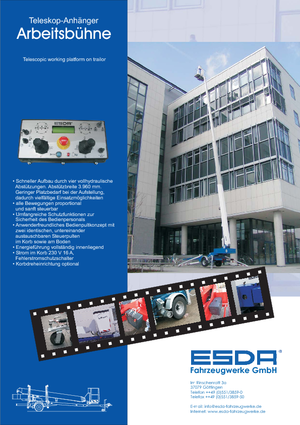 Vontatható teleszkópos munkaállványok Esda TA 2220