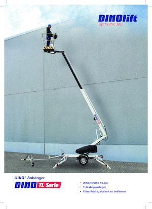 Vontatható teleszkópos munkaállványok Dino Lift Dino 105TL