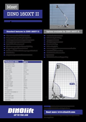 Vontatható csuklógémes munkaállványok Dino Lift Dino 160XT II