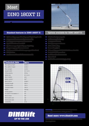 Vontatható teleszkópos munkaállványok Dino Lift Dino 180XT II