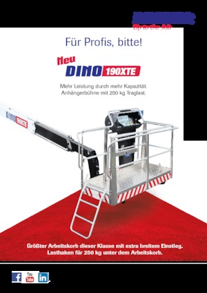 Vontatható csuklógémes munkaállványok Dino Lift Dino 190XTE