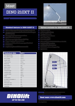Vontatható csuklógémes munkaállványok Dino Lift Dino 210XT II