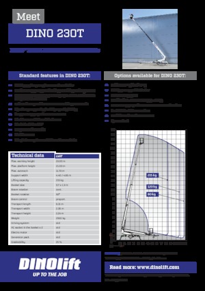 Vontatható teleszkópos munkaállványok Dino Lift Dino 230T
