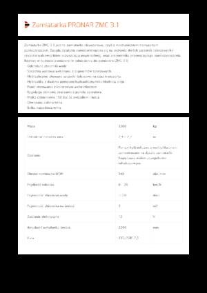 Vontatható seprőgépek Pronar ZMC 3.1