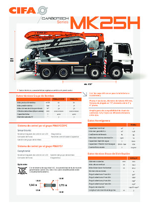 Pumix teherautók CIFA MK25H