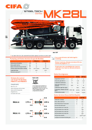 Pumix teherautók CIFA MK28L