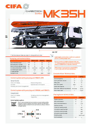 Pumix teherautók CIFA MK35H