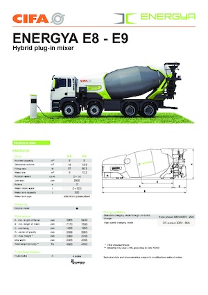 Mixer tehergépkocsik CIFA ENERGYA E8