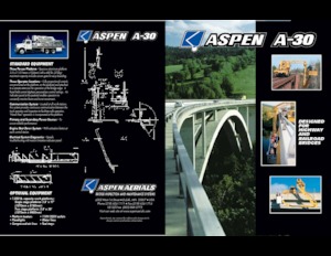 Tehergépkocsira szerelt csuklógémes munkaállványok Aspen Aerials  A-30 