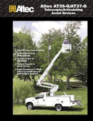 Tehergépkocsira szerelt csuklógémes munkaállványok Altec AT35G