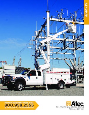 Tehergépkocsira szerelt csuklógémes munkaállványok Altec AT40P – JEMS