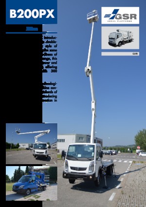 Tehergépkocsira szerelt csuklógémes munkaállványok GSR B200PX Compact 