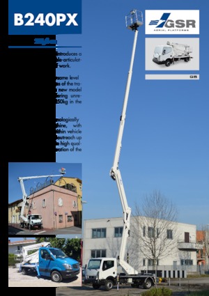 Tehergépkocsira szerelt csuklógémes munkaállványok GSR B240PX Compact