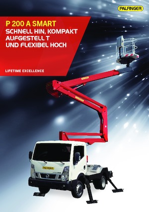 Tehergépkocsira szerelt csuklógémes munkaállványok Palfinger P 200 A