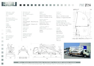 Tehergépkocsira szerelt csuklógémes munkaállványok ISOLI PNT 27 14