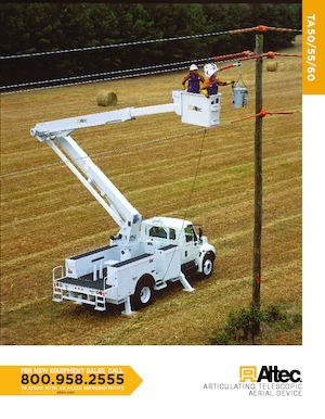 Tehergépkocsira szerelt csuklógémes munkaállványok Altec TA55