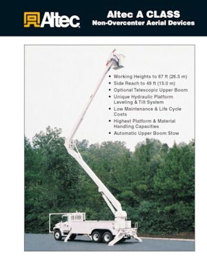 Tehergépkocsira szerelt csuklógémes munkaállványok Altec A65