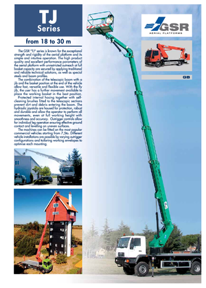 Tehergépkocsira szerelt csuklógémes munkaállványok GSR D 300 TJ Comfort