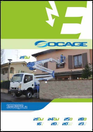 Tehergépkocsira szerelt csuklógémes munkaállványok Socage forSte 25 D