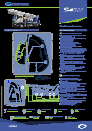 Tehergépkocsira szerelt teleszkópos munkaállványok Socage forSte 54 TJJ